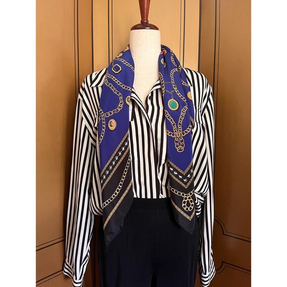 Vintage scarf with chain and jewelry print - Picture 6 of 6